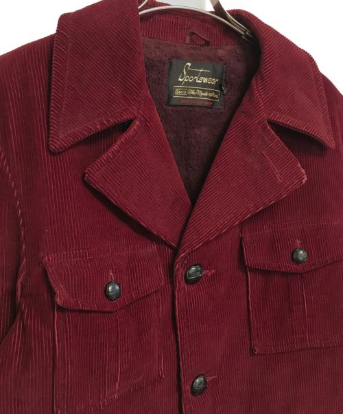 Sears Sportsweat（シアーズスポーツウェア）Sears Sportsweat (シアーズスポーツウェア) コーディロイコート レッド サイズ:40の古着・服飾アイテム