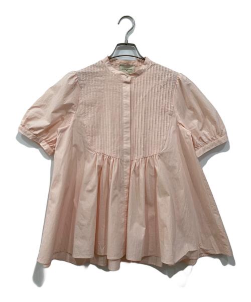 UNITED ARROWS（ユナイテッドアローズ）UNITED ARROWS (ユナイテッドアローズ) ピンタック ショートスリーブ ブラウス ピンク サイズ:Freeの古着・服飾アイテム