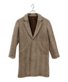 A.P.C.（アーペーセー）の古着「ヘリンボーン チェスターコート」｜ブラウン