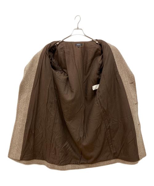 A.P.C.（アーペーセー）A.P.C. (アーペーセー) ヘリンボーン チェスターコート ブラウン サイズ:XSの古着・服飾アイテム