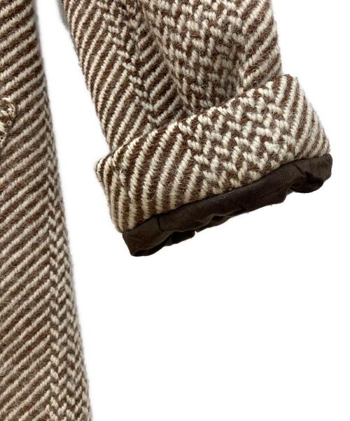 A.P.C.（アーペーセー）A.P.C. (アーペーセー) ヘリンボーン チェスターコート ブラウン サイズ:XSの古着・服飾アイテム