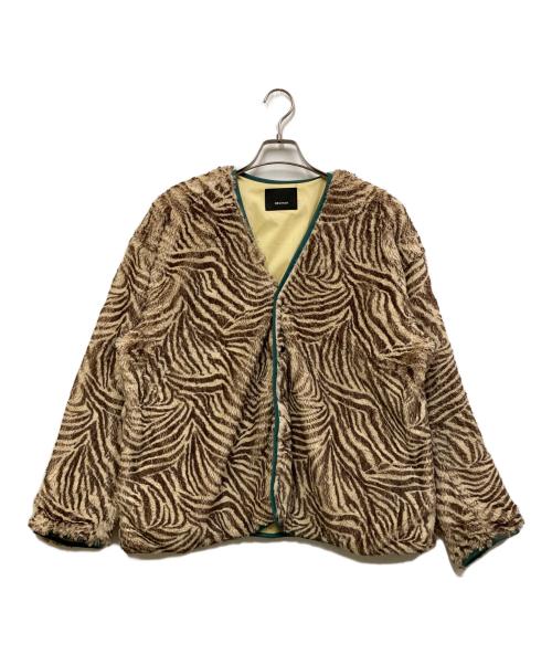 08sircus（ゼロエイトサーカス）08sircus (ゼロエイトサーカス) Zebra Print Eco Fur Jacket ブラウン サイズ:SIZE 4の古着・服飾アイテム