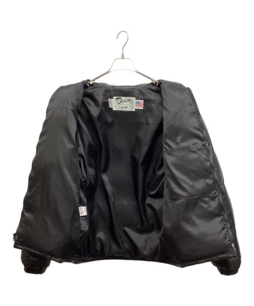 Schott（ショット）Schott (ショット) レザーダウンジャケット ブラック サイズ:38の古着・服飾アイテム