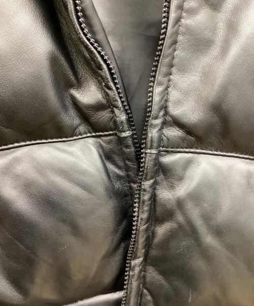 Schott（ショット）Schott (ショット) レザーダウンジャケット ブラック サイズ:38の古着・服飾アイテム