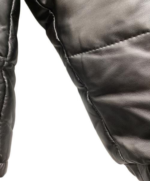 Schott（ショット）Schott (ショット) レザーダウンジャケット ブラック サイズ:38の古着・服飾アイテム