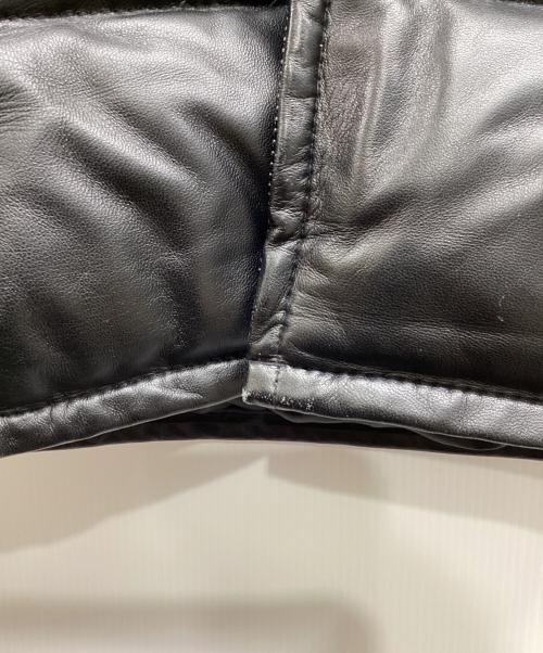 Schott（ショット）Schott (ショット) レザーダウンジャケット ブラック サイズ:38の古着・服飾アイテム