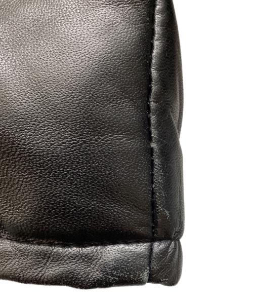 Schott（ショット）Schott (ショット) レザーダウンジャケット ブラック サイズ:38の古着・服飾アイテム