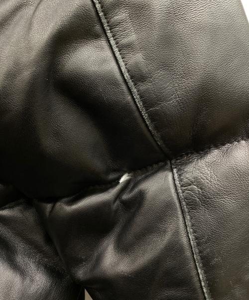 Schott（ショット）Schott (ショット) レザーダウンジャケット ブラック サイズ:38の古着・服飾アイテム