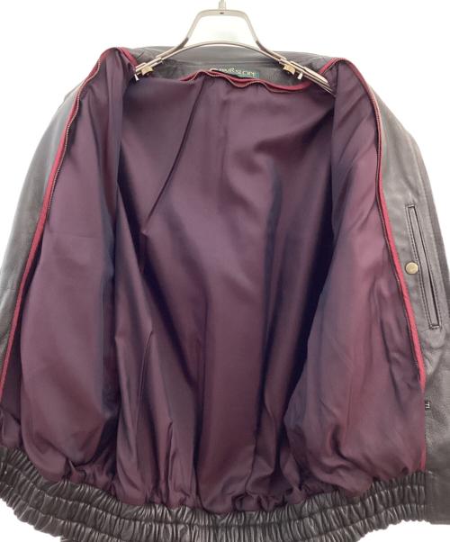 PAIR SLOPE（ペアスロープ）PAIR SLOPE (ペアスロープ) ショートレザーハリントンジャケット ブラウン サイズ:LLの古着・服飾アイテム