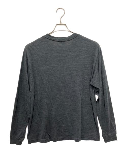 BAMBOO SHOOTS（バンブーシュート）BAMBOO SHOOTS (バンブーシュート) MERINO WOOL LONG SLEEVE T-SHIRT グレー サイズ:XLの古着・服飾アイテム
