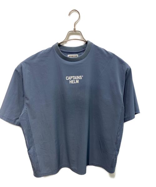 CAPTAINS HELM（キャプテンズヘルム）CAPTAINS HELM (キャプテンズヘルム) DRY STRETCH SURF TEE ブルー サイズ:Lの古着・服飾アイテム