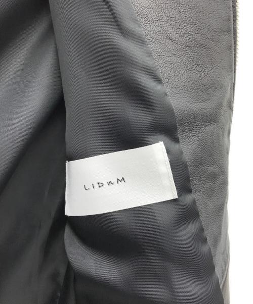 LIDnM（リドム）LIDnM (リドム) ラムレザーシングルライダースジャケット ブラック サイズ:Mの古着・服飾アイテム