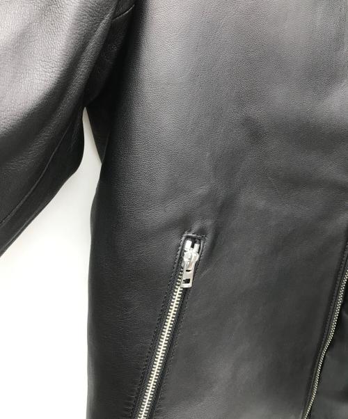 LIDnM（リドム）LIDnM (リドム) ラムレザーシングルライダースジャケット ブラック サイズ:Mの古着・服飾アイテム