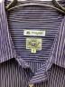 中古・古着 gold (ゴールド) 120/2 BROAD STRIPE REGULAR COLLAR BIG SHIRT ネイビー サイズ:SIZE S：7000円