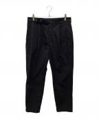 WHITE MOUNTAINEERINGホワイトマウンテ二アニング）の古着「TECH WEATHER WIDE TAPERED PANTS」｜ブラック