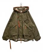 GOOPiMADE×END clothingグーピーメイド×エンドクロージング）の古着「ExG Polyhedron Mountain Parka」｜オリーブ