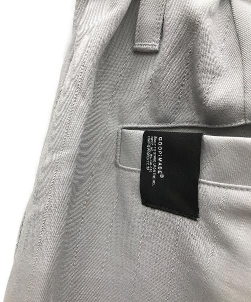 GOOPiMADE（グーピーメイド）GOOPiMADE (グーピーメイド) SOFTBOX Striped Trousers グレー サイズ:1の古着・服飾アイテム