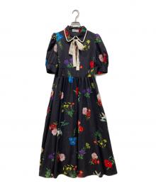 And Couture（アンドクチュール）の古着「ボタニカルフラワーワンピース」｜ブラック