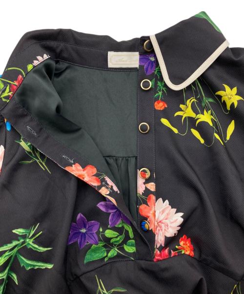 And Couture（アンドクチュール）And Couture (アンドクチュール) ボタニカルフラワーワンピース ブラック サイズ:Freeの古着・服飾アイテム