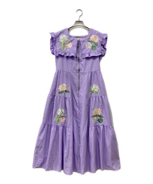 CHESTY（チェスティ）CHESTY (チェスティ) あじさいテントワンピース パープルの古着・服飾アイテム