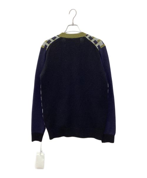 BEATING HEART（ビーティングハート）BEATING HEART (ビーティングハート) Vネックカーディガン チェックカーディガン カーキ サイズ:1の古着・服飾アイテム