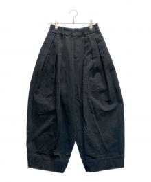 TENNE HANDCRAFTED MODERN（テン ハンドクラフテッド モダン）の古着「タックパンツ」｜ブラック