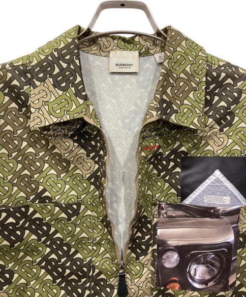BURBERRY（バーバリー）BURBERRY (バーバリー) S/Sハーフジップシャツ オリーブ サイズ:34の古着・服飾アイテム