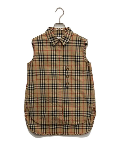 BURBERRY（バーバリー）BURBERRY (バーバリー) N/Sチェックシャツ ベージュ サイズ:38の古着・服飾アイテム