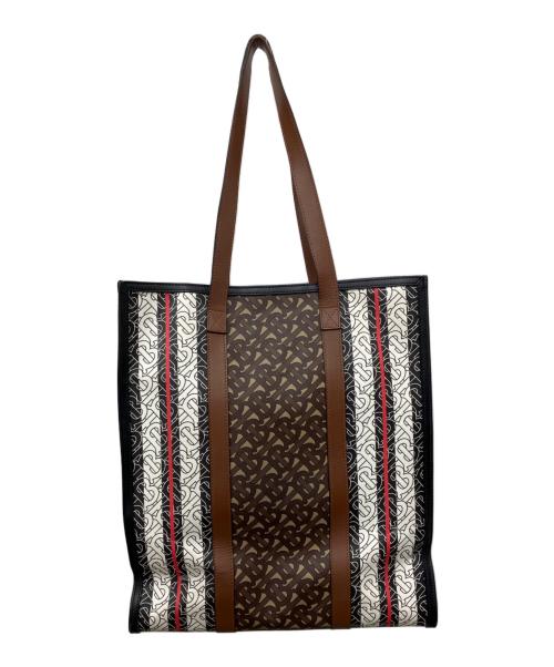 BURBERRY（バーバリー）BURBERRY (バーバリー) TBモノグラムトートバッグ ブラウンの古着・服飾アイテム