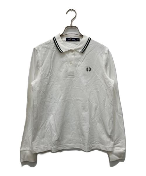 FRED PERRY（フレッドペリー）FRED PERRY (フレッドペリー) 長袖ポロシャツ ホワイト サイズ:38の古着・服飾アイテム