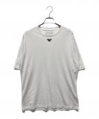 PRADAプラダ）の古着「トライアングルプレート コットン Tシャツ」｜ホワイト