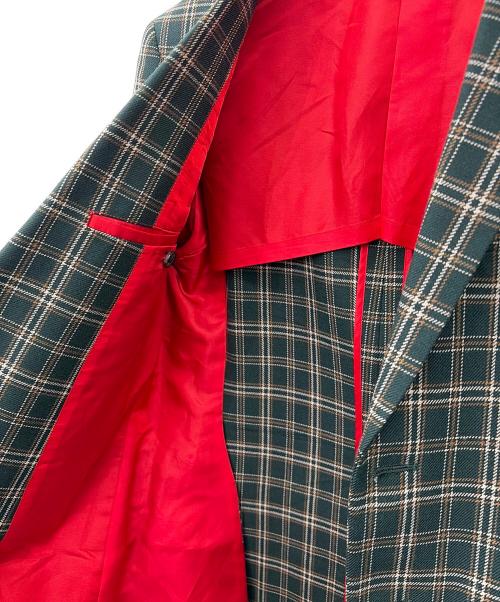 JUNYA WATANABE COMME des GARCONS MAN（ジュンヤ ワタナベ コム デ ギャルソン マン）JUNYA WATANABE COMME des GARCONS MAN (ジュンヤ ワタナベ コム デ ギャルソン マン) チェックテーラードジャケット グリーン サイズ:Mの古着・服飾アイテム