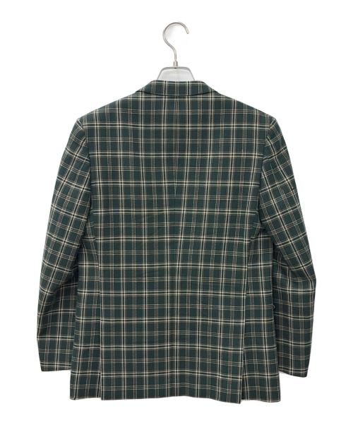 JUNYA WATANABE COMME des GARCONS MAN（ジュンヤ ワタナベ コム デ ギャルソン マン）JUNYA WATANABE COMME des GARCONS MAN (ジュンヤ ワタナベ コム デ ギャルソン マン) チェックテーラードジャケット グリーン サイズ:Mの古着・服飾アイテム