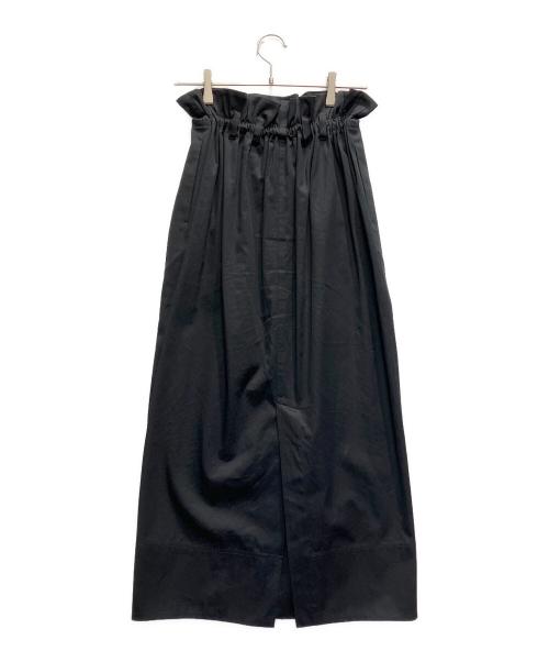SACRA（サクラ）SACRA (サクラ) ハイカウント ドライ ギャバジン スカート ブラック サイズ:38の古着・服飾アイテム