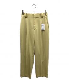 Spick and Span（スピック＆スパン）の古着「ストレッチタックストレートパンツ　25年モデル」｜イエロー
