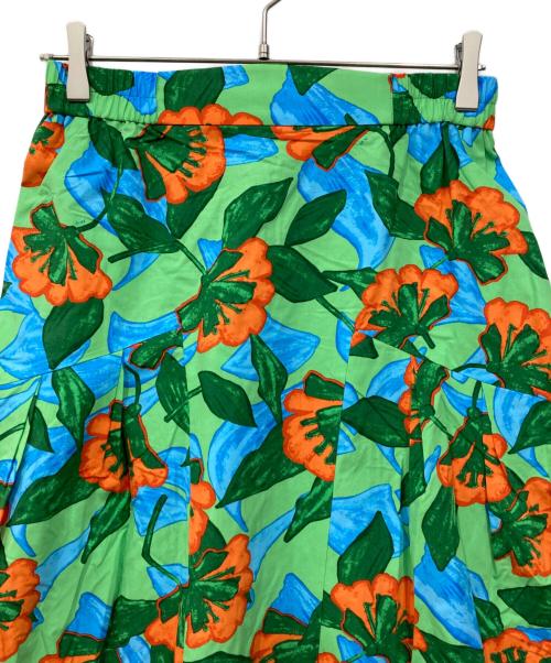MUVEIL（ミュベール）MUVEIL (ミュベール) フラワープリントスカート グリーン サイズ:40の古着・服飾アイテム