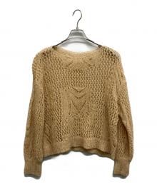 Mame Kurogouchi（マメクロゴウチ）の古着「Botanical Pattern Knitted Lame」｜ベージュ