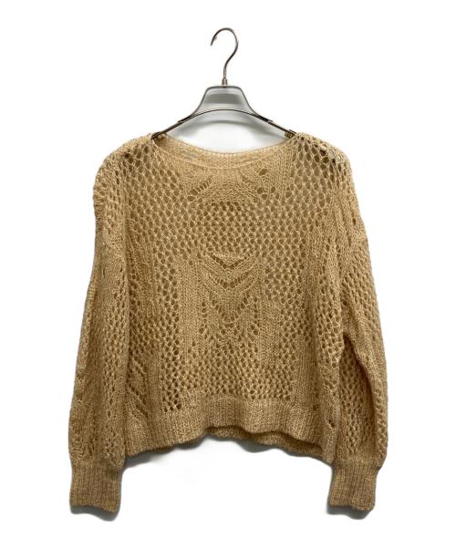 Mame Kurogouchi（マメクロゴウチ）Mame Kurogouchi (マメクロゴウチ) Botanical Pattern Knitted Lame ベージュ サイズ:1の古着・服飾アイテム