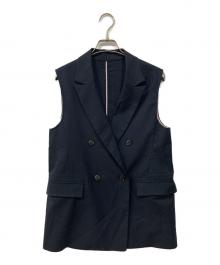 NOLLEY'S（ノーリーズ）の古着「ウォッシャブル麻混ストレッチジレ」｜ネイビー