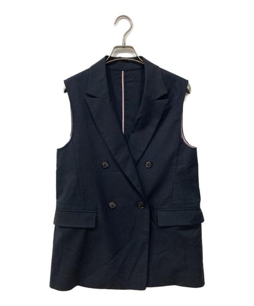 NOLLEY'S（ノーリーズ）NOLLEY'S (ノーリーズ) ウォッシャブル麻混ストレッチジレ ネイビー サイズ:38の古着・服飾アイテム