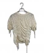MAISON SPECIALメゾンスペシャル）の古着「Lace Shirring Tops」｜アイボリー
