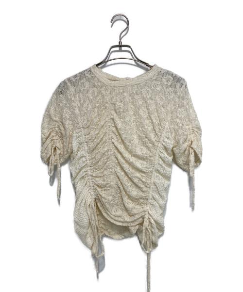 MAISON SPECIAL（メゾンスペシャル）MAISON SPECIAL (メゾンスペシャル) Lace Shirring Tops アイボリー サイズ:FREEの古着・服飾アイテム