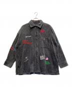 MAISON SPECIALメゾンスペシャル）の古着「Corduroy Early Romance Graphic Shirt」｜グレー