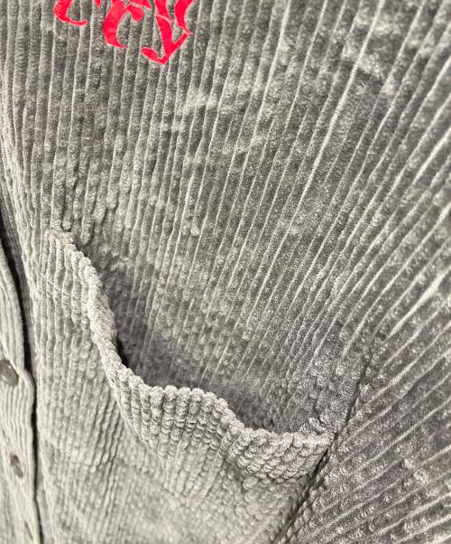 MAISON SPECIAL（メゾンスペシャル）MAISON SPECIAL (メゾンスペシャル) Corduroy Early Romance Graphic Shirt グレー サイズ:FREEの古着・服飾アイテム
