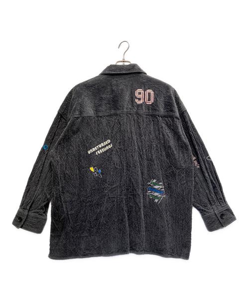 MAISON SPECIAL（メゾンスペシャル）MAISON SPECIAL (メゾンスペシャル) Corduroy Early Romance Graphic Shirt グレー サイズ:FREEの古着・服飾アイテム