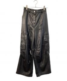 MAISON SPECIAL（メゾンスペシャル）の古着「Leather Cargo Pants」｜ブラック