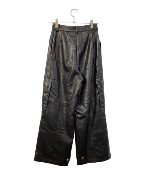 MAISON SPECIAL（メゾンスペシャル）MAISON SPECIAL (メゾンスペシャル) Leather Cargo Pants ブラック サイズ:36の古着・服飾アイテム