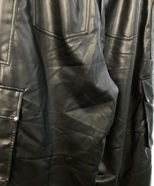 MAISON SPECIAL（メゾンスペシャル）MAISON SPECIAL (メゾンスペシャル) Leather Cargo Pants ブラック サイズ:36の古着・服飾アイテム