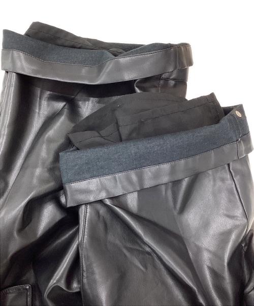 MAISON SPECIAL（メゾンスペシャル）MAISON SPECIAL (メゾンスペシャル) Leather Cargo Pants ブラック サイズ:36の古着・服飾アイテム