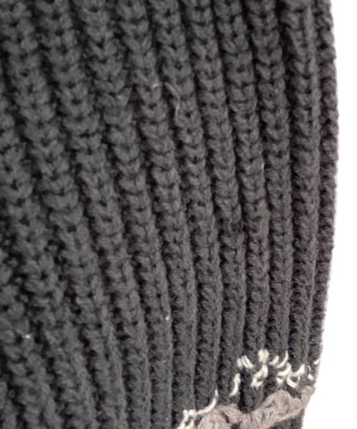 MAISON SPECIAL（メゾンスペシャル）MAISON SPECIAL (メゾンスペシャル) V-neck Embroidery Knitwear ブラック サイズ:Freeの古着・服飾アイテム